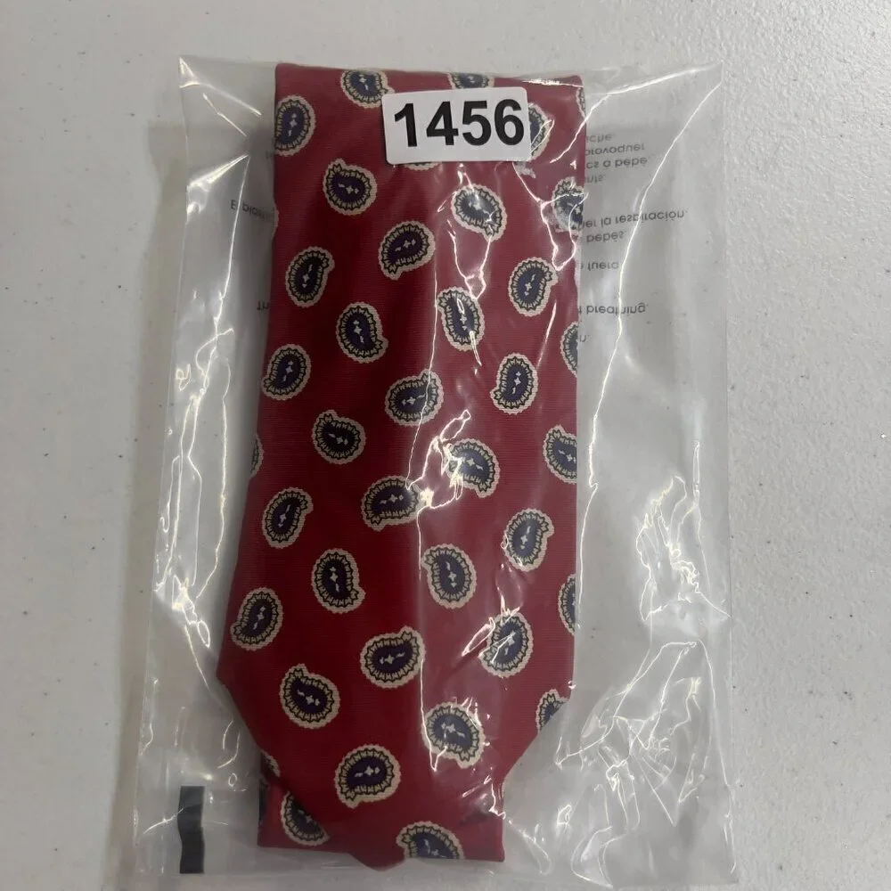 Vintage Brooks Brothers All Silk Red Paisley Tie – Made in USA